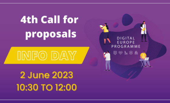 Dekorativt billede med tekst om infodag den 2. juni 2023 fra 10.30 til 12.00
